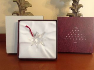 Swarovski 1991 Crystal Snowflake Ornament Christmas And Box Rare/mint