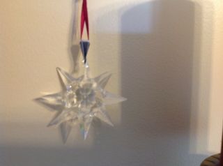 Swarovski 1991 crystal Snowflake Ornament Christmas And Box Rare/Mint 4
