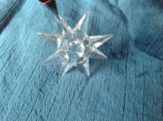 Swarovski 1991 crystal Snowflake Ornament Christmas And Box Rare/Mint 5
