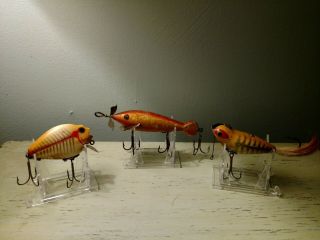 Vintage Heddon Lures.  Spin Diver.  Punkinseed.  Weedless Widow Fishing Lures