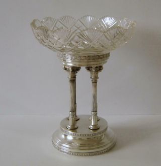 A Fine Quality Solid Silver & Cut Glass Table Comport Silver Weight 305 Grams 2