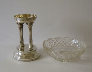 A Fine Quality Solid Silver & Cut Glass Table Comport Silver Weight 305 Grams 3