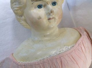 Antique Greiner Patent Heads No 10 Mar 30 1858 Paper Mache Head Doll Large 29 