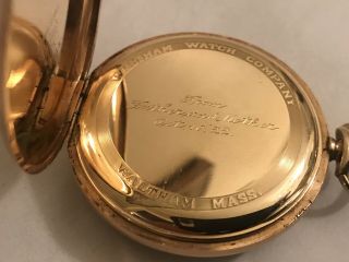 Antique Waltham Colonial Series 14k Gold Men ' s Pocket Watch,  17J,  Estate Fresh 3