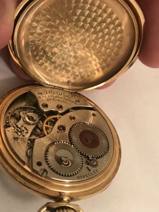 Antique Waltham Colonial Series 14k Gold Men ' s Pocket Watch,  17J,  Estate Fresh 6