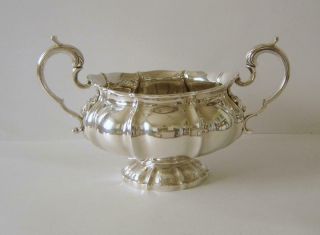 William Iv Large & Heavy Irish Sterling Silver Sugar Bowl Dublin 1832 470 Grams