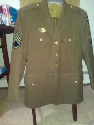 Ww2 Us Army Military Wool Jacket Staff Sergeant Air Force 1943