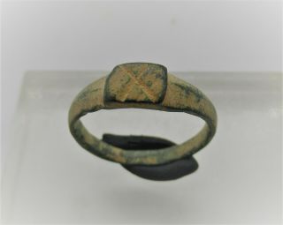 Ancient Roman Bronze Ring With 
