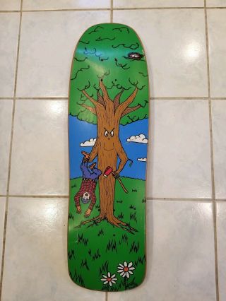 Public Skates Deck Rare Og 1991 92 Lumberjack Tree Board - Estate Find