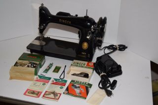 Vintage 1955 Singer Model 66 Sewing Machine W/attachments - 100 Serviced