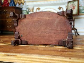 Antique Vintage Dollhouse Miniature Artisan Chest Drawers Carved Claw foot 1:12 11