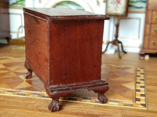 Antique Vintage Dollhouse Miniature Artisan Chest Drawers Carved Claw foot 1:12 9