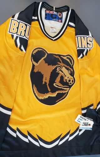 Vintage Boston Bruins Ccm Nhl Jersey " Pooh Bear " Men’s Large With Tags