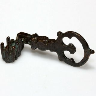 Very Rare Crusaders Bronze Key Circa 1000 - 1200 Ad