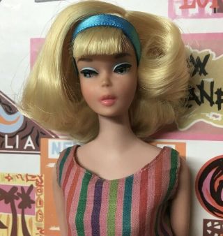 (RESERVED) Yes it ' s Vintage American Girl Blonde Side Part Barbie Doll byApril 2