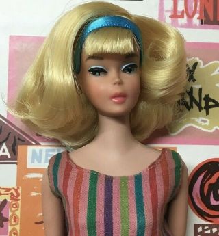 (RESERVED) Yes it ' s Vintage American Girl Blonde Side Part Barbie Doll byApril 3