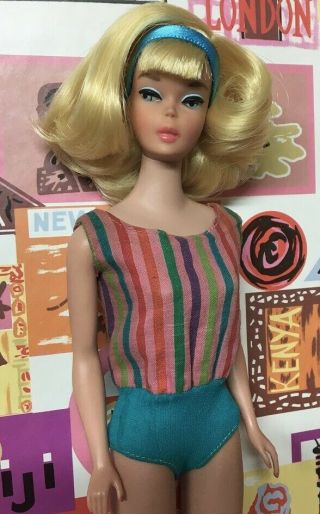 (RESERVED) Yes it ' s Vintage American Girl Blonde Side Part Barbie Doll byApril 4