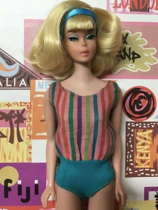 (RESERVED) Yes it ' s Vintage American Girl Blonde Side Part Barbie Doll byApril 5