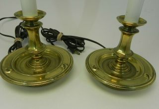 Vintage Stiffel Brass Candlestick Banquet Buffet Lamps 2