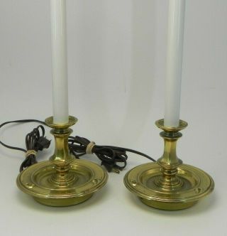 Vintage Stiffel Brass Candlestick Banquet Buffet Lamps 6