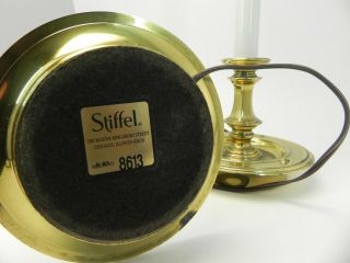 Vintage Stiffel Brass Candlestick Banquet Buffet Lamps 7