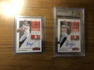 2018 Panini Contenders Baker Mayfield Rc Ticket Auto Set Both Variations Rare