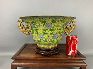 19th/20th C.  Chinese Cloisonné Enameled Pot,  Jun