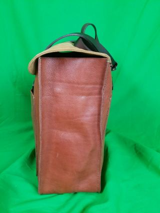 RARE FILSON 2013 Horween Leather Tote Cognac Mens Bag Tin Cloth Vintage 6