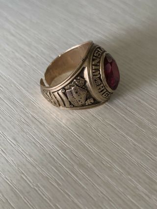 10k Gold Balfour Winslow High 1972 Men ' s Class Ring Size 8.  5 4