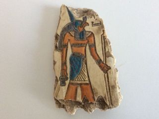 Rare Ancient Egyptian Horus Limestone Fragment (m36bc - 30bc)