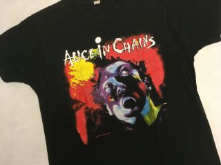 Vintage 1990 Alice In Chains Facelift Tour T - Shirt Soundgarden Nirvana Face Lift
