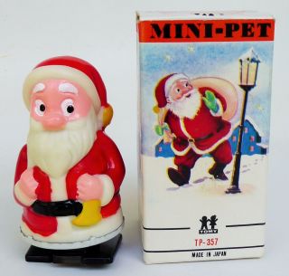 Price Drop Tomy Japan,  Santa Claus Mechanical Toy 3.  25 " Old Stock