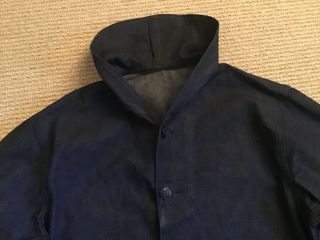 Vintage 1940s U.  S.  Navy blue denim jacket shawl collar (named) size 42 2