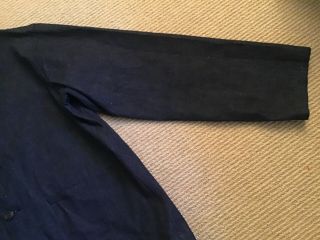 Vintage 1940s U.  S.  Navy blue denim jacket shawl collar (named) size 42 6