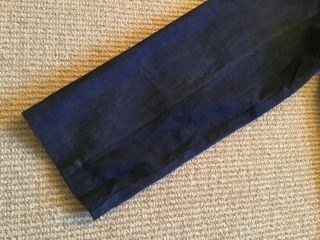 Vintage 1940s U.  S.  Navy blue denim jacket shawl collar (named) size 42 8