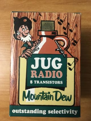 Rare Vintage 1960s Mountain Dew Hillbilly Soda Pop 8 Transistor Radio Sign Japan