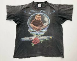 Vintage Jerry Garcia T Shirt Xl Steal Your Face Grateful Dead 1995 Rock Band
