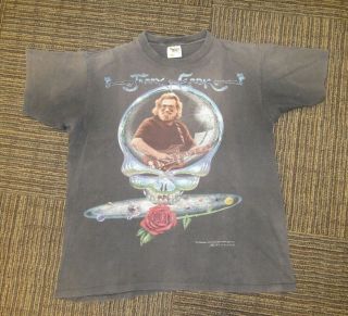 Vintage Jerry Garcia t Shirt XL Steal Your Face Grateful Dead 1995 Rock Band 2