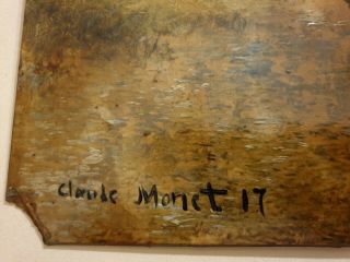 Oscar Claude Monet Vintage Rare Painting Hand Signed No Print /picasso