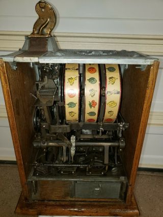 Antique Bill Durham Jennings Vintage Slot Machine One Cent Penny 6