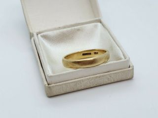 Vintage Estate Cartier 18K Yellow Gold 4mm Wedding Band Ring Size 9.  5 6