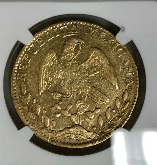 1863/53 Go Mexico 8e Ngc Certified Xf45 Gold 8 Escudo Rare