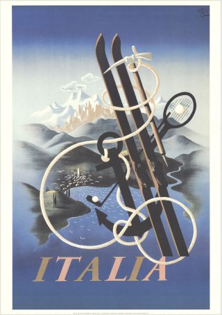 A.  M.  Cassandre - Italia - 1998 Poster