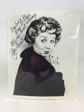 Scarce Vintage Mae Questel Betty Boop Autographed Signed 8 X 10 B & W Photo B