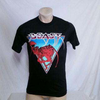 Vtg 1989 Beast T Shirt 80s Roger Dean Tour Rock Band Concert Tee Devil Large