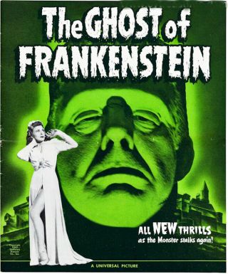 Ghost Of Frankenstein Vintage Uncut Press Book 1942