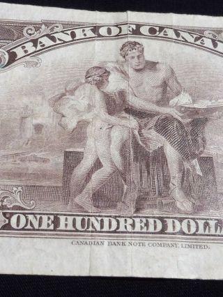 RARE 1935 BANK OF CANADA $100 ENGLISH VERSION NOTE 11