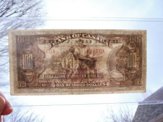 RARE 1935 BANK OF CANADA $100 ENGLISH VERSION NOTE 12