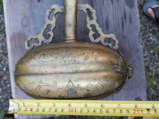 From Estate Chinese Old Bronze Dragon Ball Hanging It Marked Antique Asian China 12