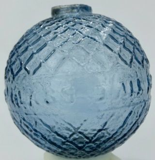 Antique Light Blue Glass Target Ball Bogardus 1877 Annie Oakley 2